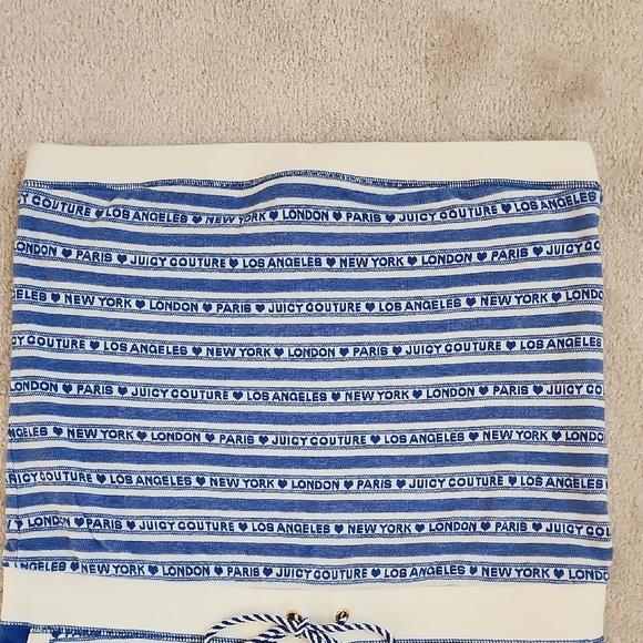 Juicy Couture VINTAGE Striped Blue and White Romper Y2K NEVER WORN! - Picture 2 of 8